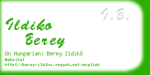 ildiko berey business card