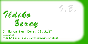 ildiko berey business card